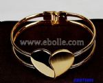 Metal heart bangle