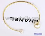 Metal tube with pearls inlaid