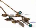 Vintage charms metal pendant necklace