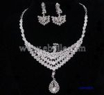 Phoenix shaped crystal wedding sets