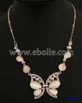 Opal Custom Butterfly Pendant Necklace