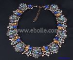 Chunky colorful crystal and resin necklace