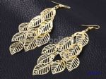 Metal leaves earring