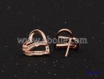 Gold plating heart stud earring