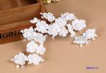Bride Embroidery Flower Hair Ornaments with Pearl