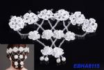 Bridal Embroidery Flower Hair Ornaments with Pearl and Crystal