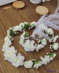 Exquisite Bridal Artificial Flower Garland and Wristband 