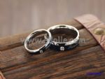 Simple design lover's couple blue rings, made of titanium steel