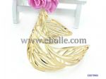 Special design personalized vintage gold-plated alloy metal leaf bangle in stock