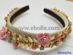 Vintage gold-plated alloy leaves headband