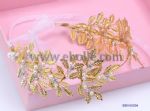 Metal flower leaves imitation pearl hair bands, made of alloy