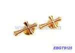 Gold cross cufflink