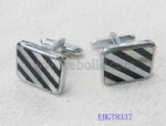 Chic cross grain cufflink