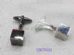 Simple stainless steel cube cufflink