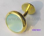 Gold cufflink with opal decoration