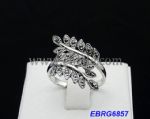 Vintage fashion simple metal brass ring with cubic zirconia