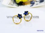 Easam delicate hollow metal ball pearl stud earring designs
