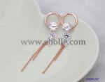 Hoop earring with chain tassel