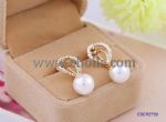 Stylish new shiny white pearl earrings
