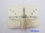 Vintage PU Leather Handbags with Metal Clasp and Tassel Ornament