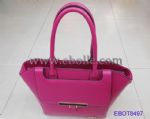 Top fashion PU handbag in rose red color