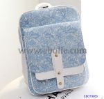 PU leather girl's school backpack,decorated with lace