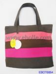 Simple stripe canvas handbags