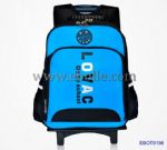 School backpack with trolley system