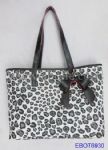 Exquisite leopards printed handbags with leather bowknot decoration