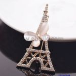 Diamante Opal Eiffel Brooches
