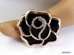 Stylish Enamelled Rose Brooches