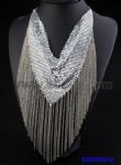 Metal Tassels Sequined Necklace