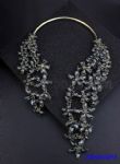 Crystal flower designs necklace