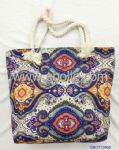 Flower printed canvas bags