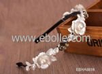 Exquisite Gold-plated Floral Rhinestone Headbands with Imitation Pearls Insertion