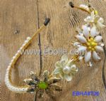 Vintage Fine Flowers and Imitation Pearl Headbands