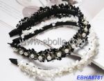 Elegant Ladies' Pearl Lace Headband, Comes in 2 Colors