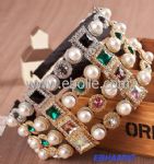 Occident Styles,Retro Fashion Headband with Stones, Rhinestones and Imitation Pearls