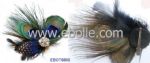 Peafowl Feather hair clip