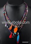 Multi layer beaded necklace