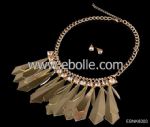 Gold plated alloy necklace