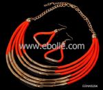 PU rope+metal jewelry set